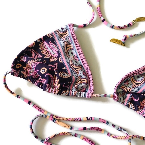 Victoria’s Secret Paisley Bikini Top Strappy S - Picture 2 of 3